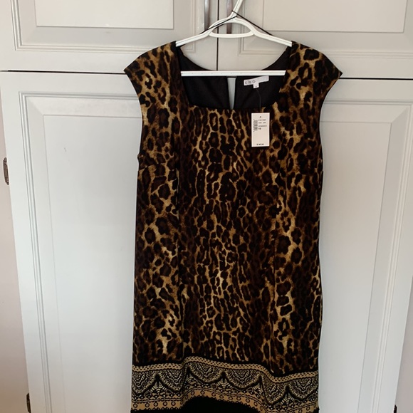Animal print dress, never worn, size 16 - Picture 1 of 3